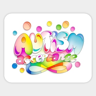 Autism Acceptance (Bubble) Design. Sticker